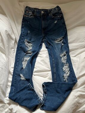 Aeropostale Dark Wash Distressed Jeans